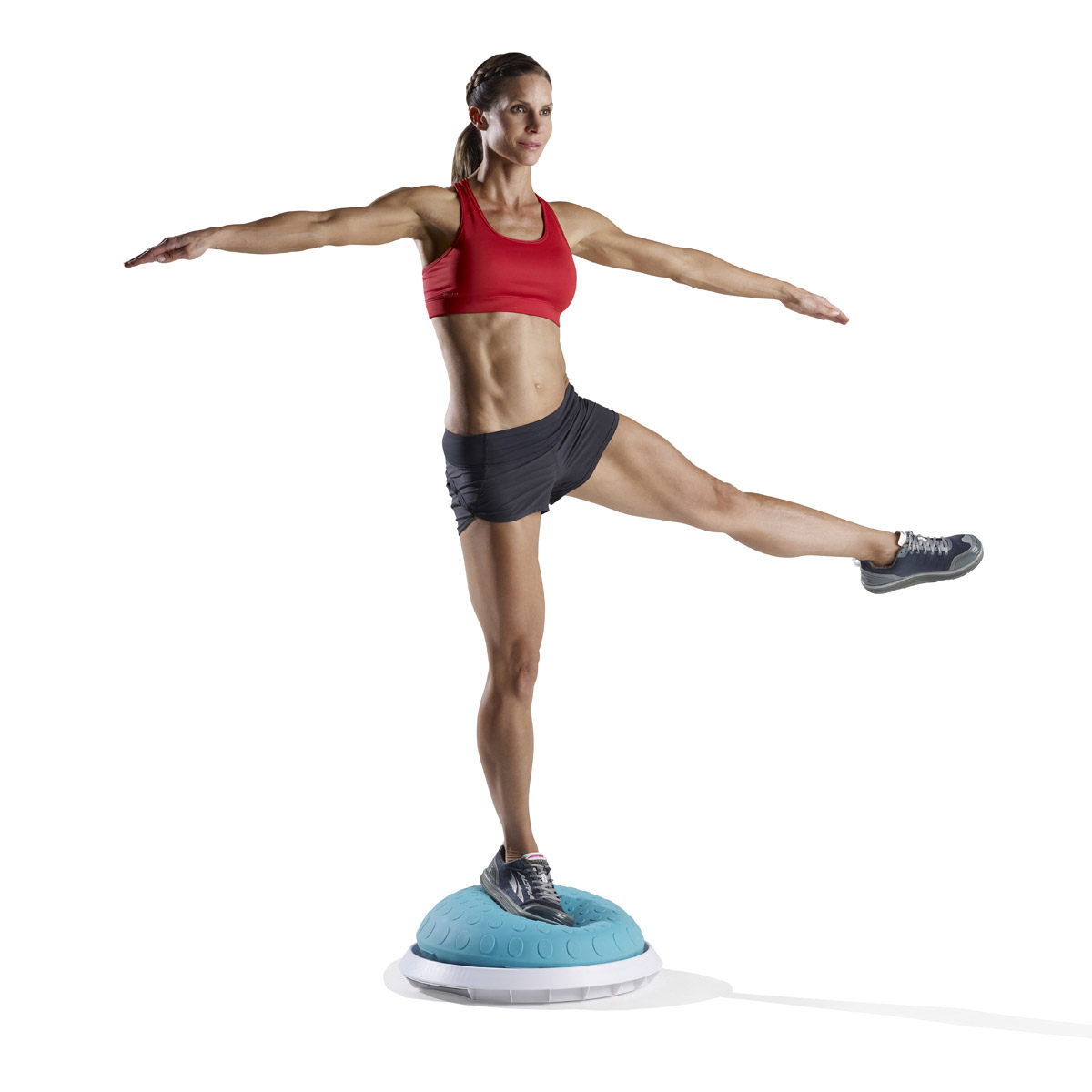 Сохранение равновесия гимнаста. Балансировочная полусфера - Inex Balance Trainer. Баланс на одной ноге. Упражнения на равновесие. Стойка в равновесии.